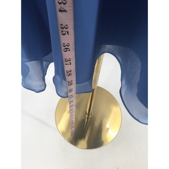 AW BRIDAL 10 L dusty blue chiffon Megan party cocktail knee length dress NEW B50 - Picture 4 of 8